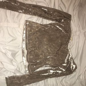 Velvet off the shoulder top